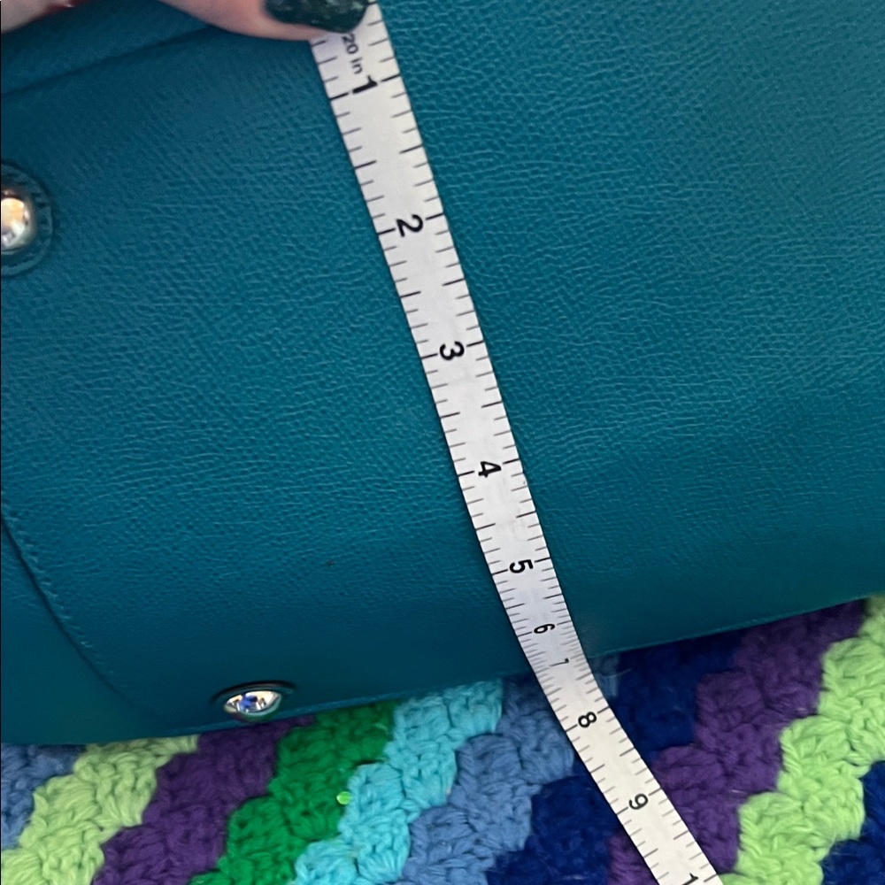 Coach Teal Leather Bag - Baby Bag or Work - Picture 10 of 11